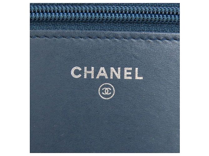 Portafoglio lungo Chanel Coco Mark Matelassé Blu - vista 8