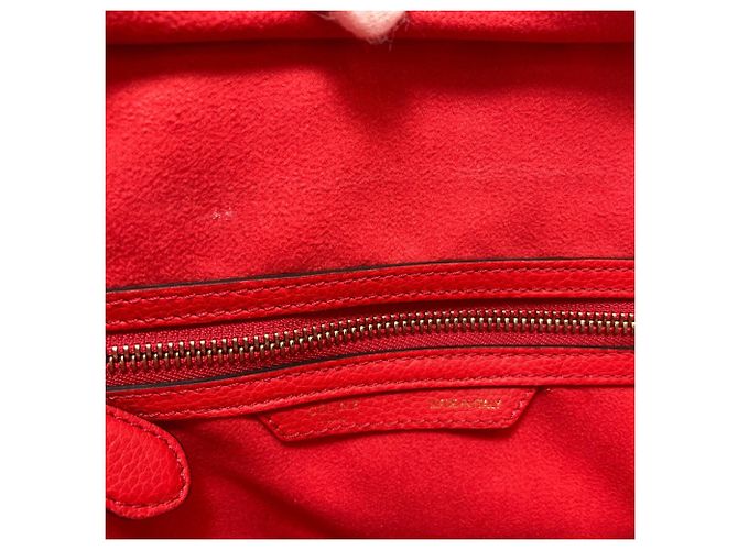 Céline Bolsa de mão Celine Luggage Mini Vermelho - vista 10