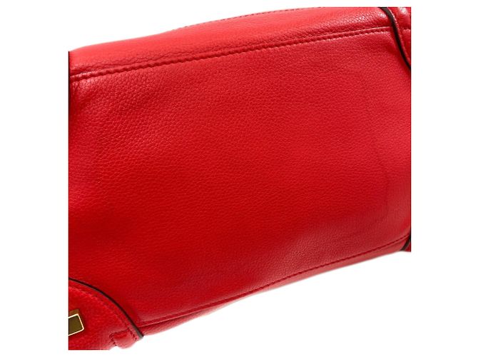 Céline Bolsa de mão Celine Luggage Mini Vermelho - vista 13