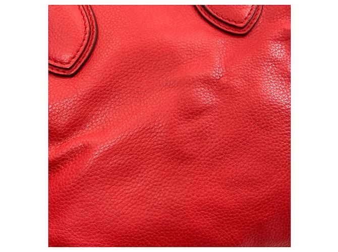 Céline Bolsa de mão Celine Luggage Mini Vermelho - vista 14