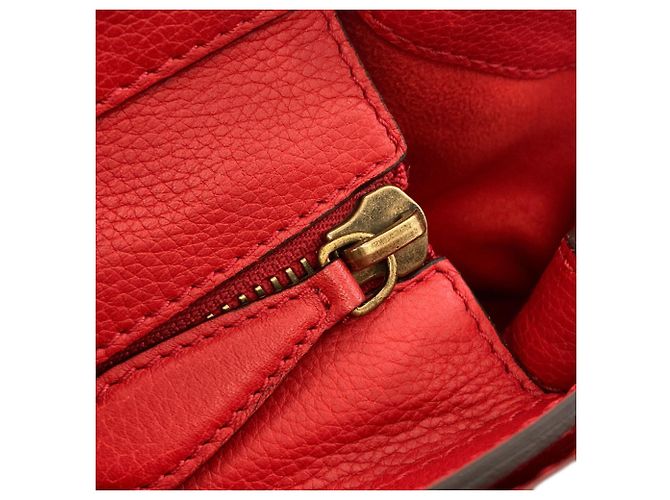 Céline Bolsa de mão Celine Luggage Mini Vermelho - vista 15