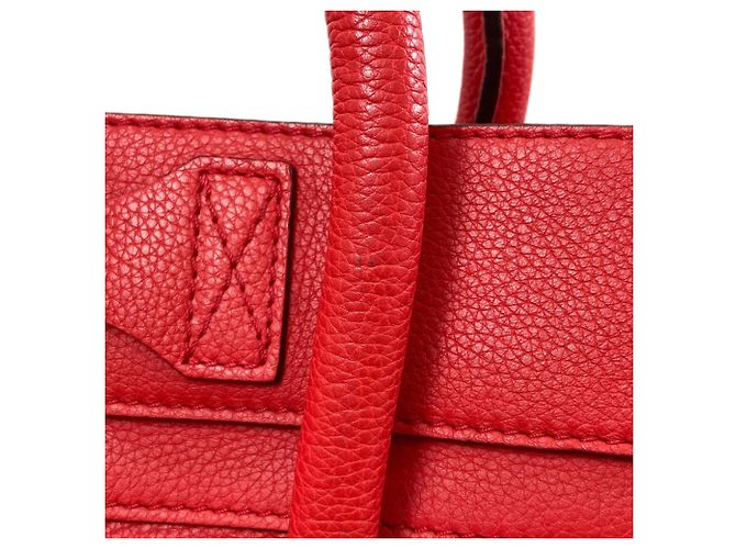 Céline Bolsa de mão Celine Luggage Mini Vermelho - vista 16