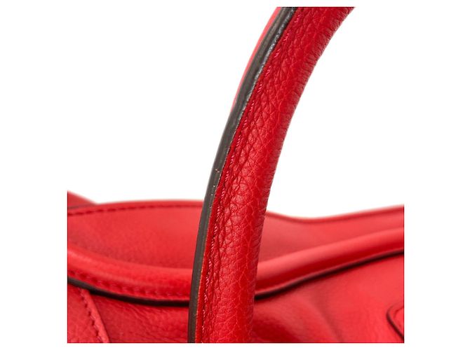 Céline Bolsa de mão Celine Luggage Mini Vermelho - vista 19