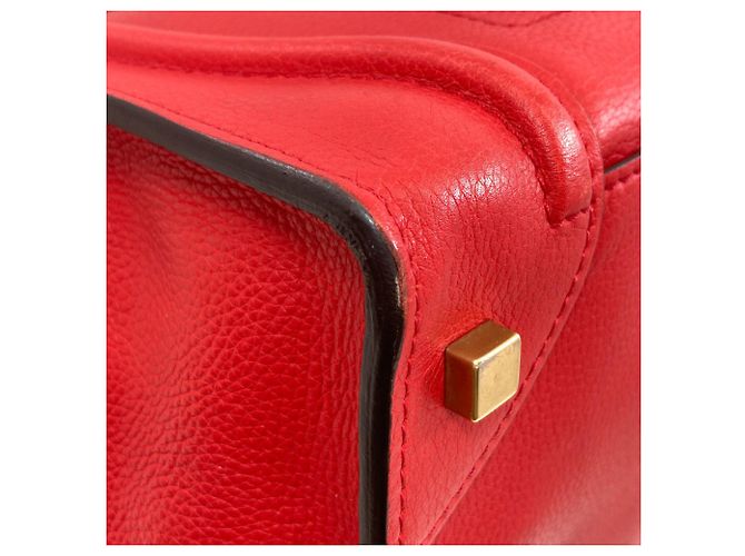 Céline Bolsa de mão Celine Luggage Mini Vermelho - vista 22