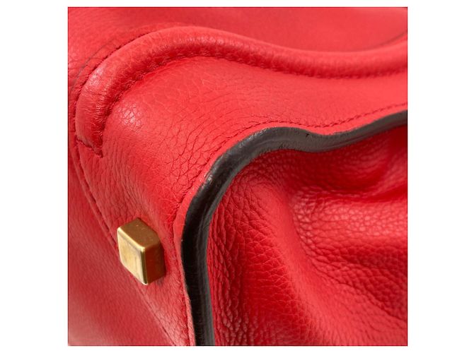 Céline Bolsa de mão Celine Luggage Mini Vermelho - vista 23