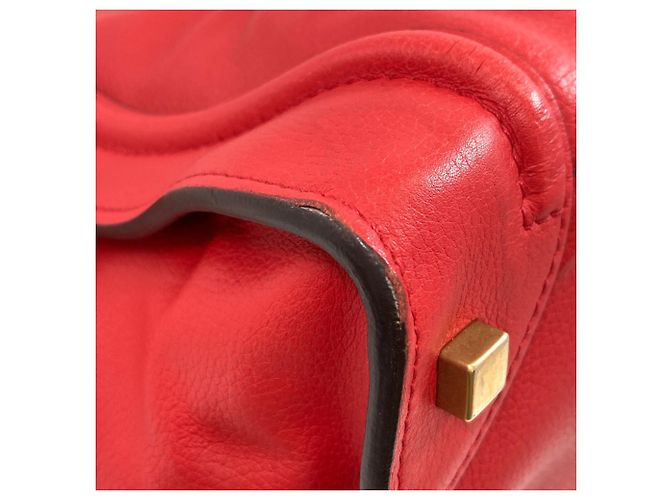 Céline Bolsa de mão Celine Luggage Mini Vermelho - vista 24