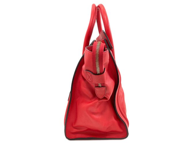 Céline Bolsa de mão Celine Luggage Mini Vermelho - vista 3