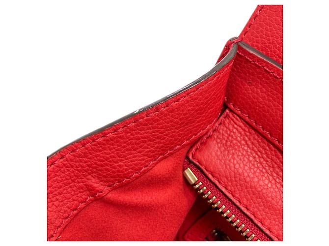 Céline Bolsa de mão Celine Luggage Mini Vermelho - vista 8