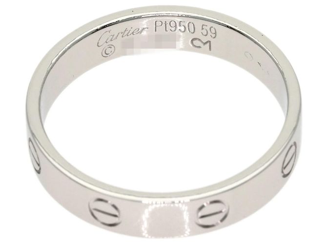 Cartier Mini Love Ring aus Platin - Ansicht 4