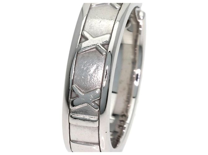 Anello Tiffany & Co. Atlas 3 diamanti in oro bianco 18K - vista 10