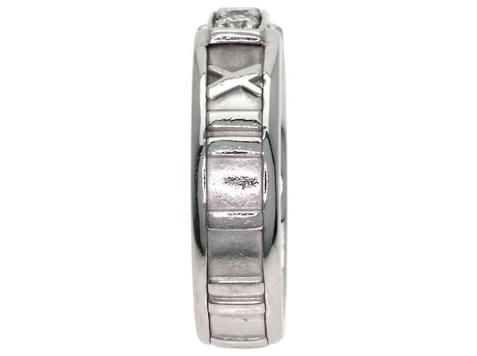 Anello Tiffany & Co. Atlas 3 diamanti in oro bianco 18K - vista 3