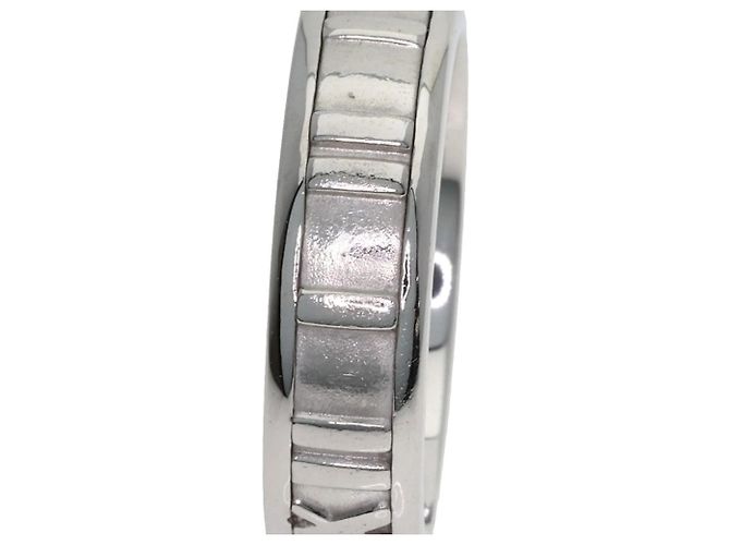 Anello Tiffany & Co. Atlas 3 diamanti in oro bianco 18K - vista 9