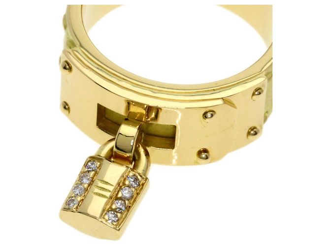Bague Kelly Hermès en or jaune 18K avec diamants - vue 6