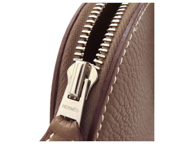 Hermès Borsa Hermes Bolide 31 in Etoupe Gray Taupe - vista 18
