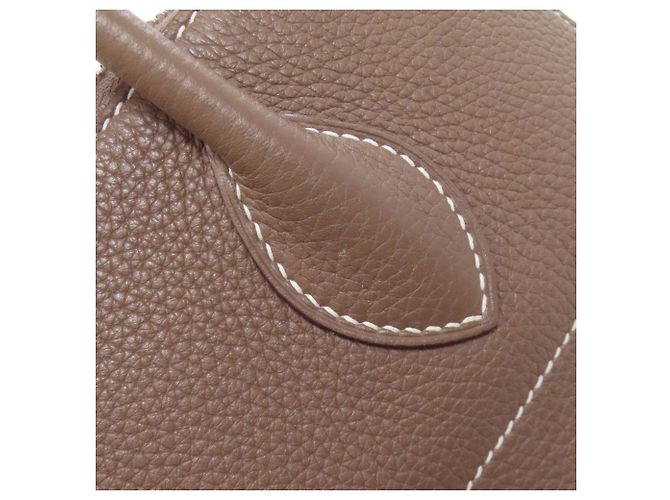 Hermès Borsa Hermes Bolide 31 in Etoupe Gray Taupe - vista 19