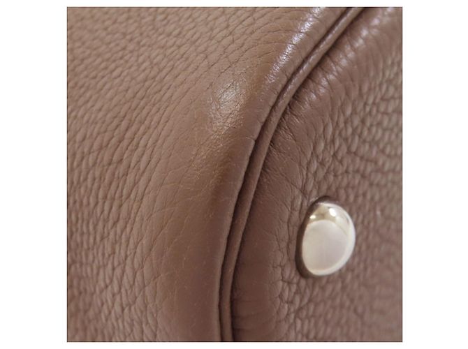 Hermès Borsa Hermes Bolide 31 in Etoupe Gray Taupe - vista 25