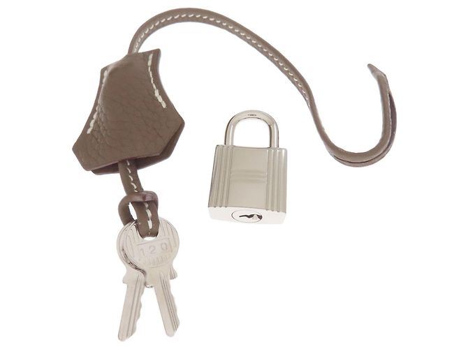 Hermès Borsa Hermes Bolide 31 in Etoupe Gray Taupe - vista 7