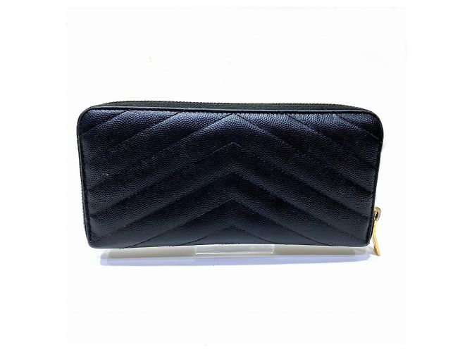 Cartera larga de cuero Yves Saint Laurent Negro - vista 2