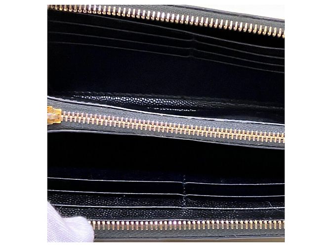 Cartera larga de cuero Yves Saint Laurent Negro - vista 3