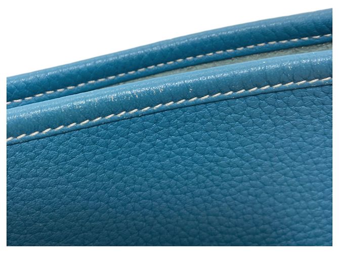 Hermès Borsa a tracolla Hermes Evelyne 3 PM Blue Jean - vista 10