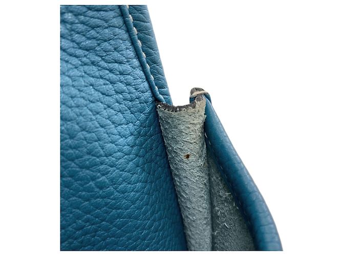 Hermès Borsa a tracolla Hermes Evelyne 3 PM Blue Jean - vista 12