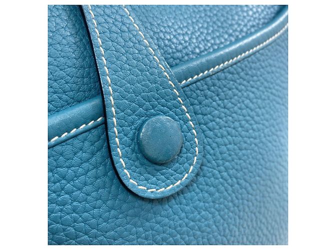 Hermès Borsa a tracolla Hermes Evelyne 3 PM Blue Jean - vista 13