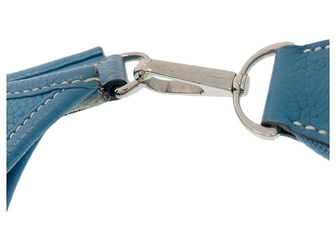 Hermès Borsa a tracolla Hermes Evelyne 3 PM Blue Jean - vista 15