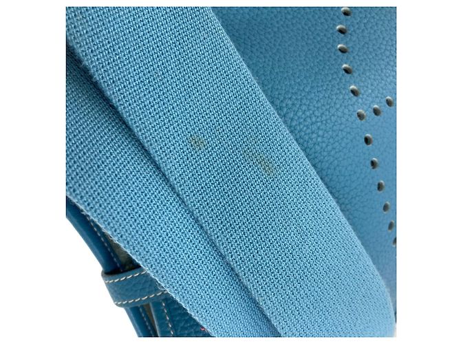 Hermès Borsa a tracolla Hermes Evelyne 3 PM Blue Jean - vista 16