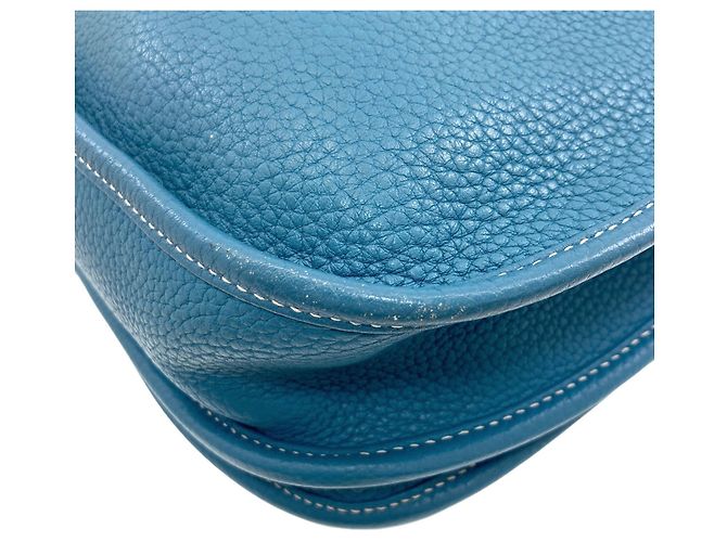 Hermès Borsa a tracolla Hermes Evelyne 3 PM Blue Jean - vista 18