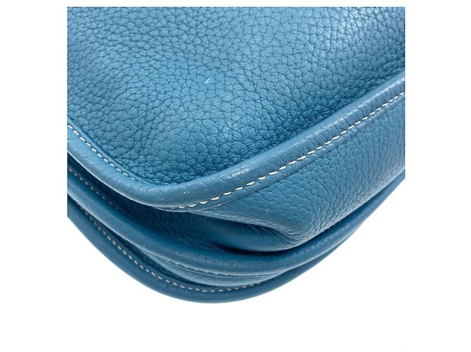 Hermès Borsa a tracolla Hermes Evelyne 3 PM Blue Jean - vista 19