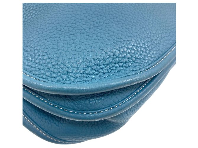 Hermès Borsa a tracolla Hermes Evelyne 3 PM Blue Jean - vista 21