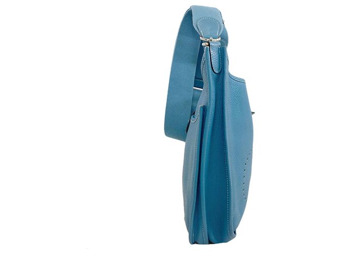 Hermès Borsa a tracolla Hermes Evelyne 3 PM Blue Jean - vista 3