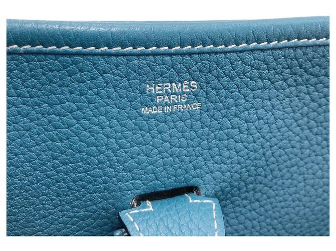 Hermès Borsa a tracolla Hermes Evelyne 3 PM Blue Jean - vista 5