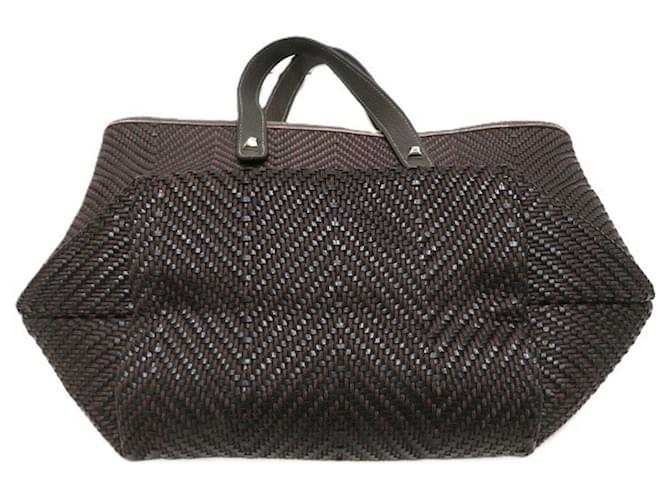 Hermès Borsa Cabas Hermes Chennai PM Marrone - vista 3