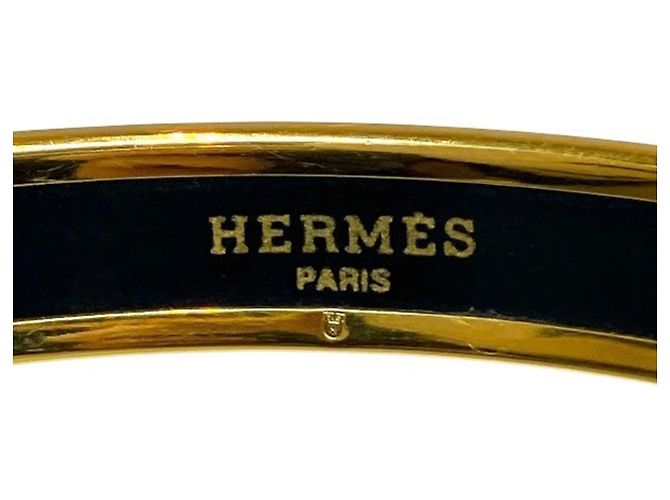 Hermès Brazalete de cloisonné en oro y rojo Hermes Roja Dorado - vista 2