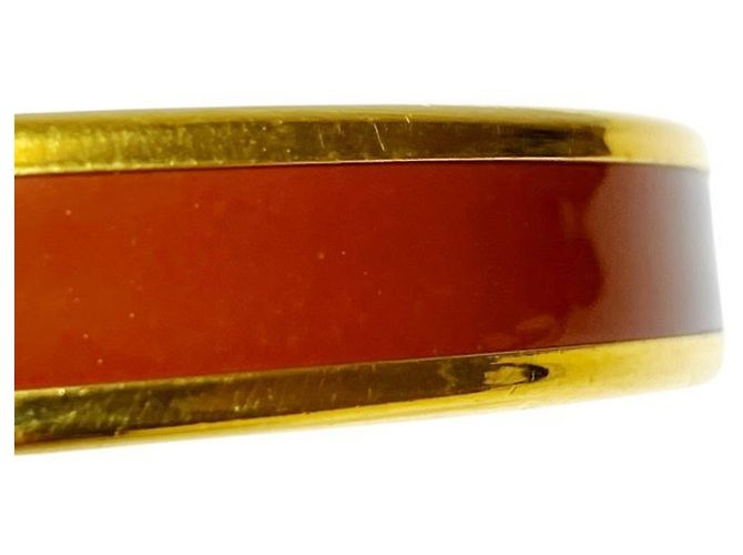 Hermès Brazalete de cloisonné en oro y rojo Hermes Roja Dorado - vista 7