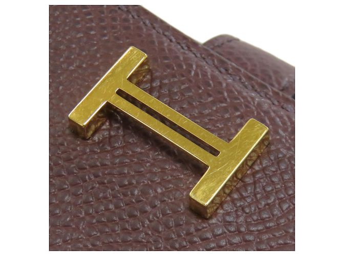 Portafoglio bi-fold Hermès Bearn in pelle Epsom Bordeaux Bordò - vista 16