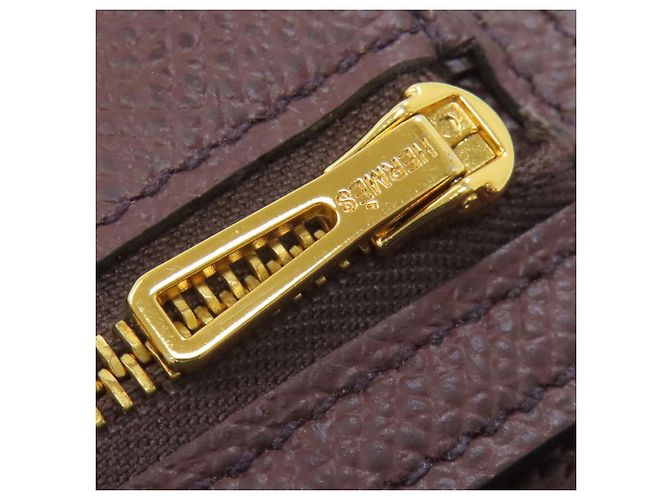 Portafoglio bi-fold Hermès Bearn in pelle Epsom Bordeaux Bordò - vista 17