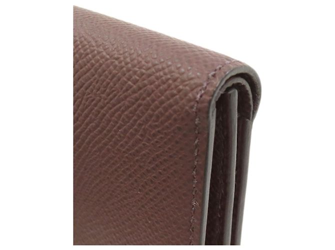 Portafoglio bi-fold Hermès Bearn in pelle Epsom Bordeaux Bordò - vista 21