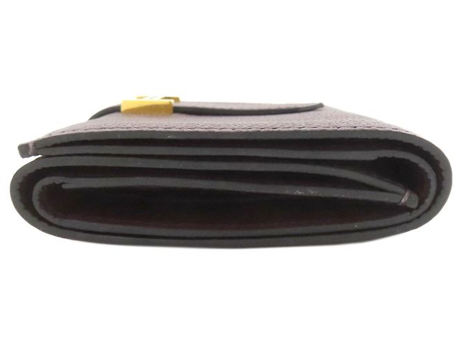 Portafoglio bi-fold Hermès Bearn in pelle Epsom Bordeaux Bordò - vista 3