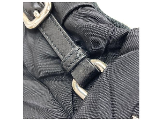 Borsa a mano in nylon nero Prada - vista 10