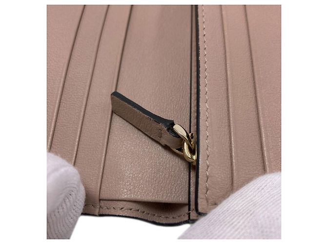 Cartera de cuero bi-fold Rockstud para mujer Valentino Beige - vista 13