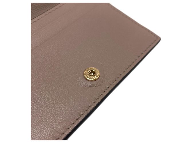 Cartera de cuero bi-fold Rockstud para mujer Valentino Beige - vista 14