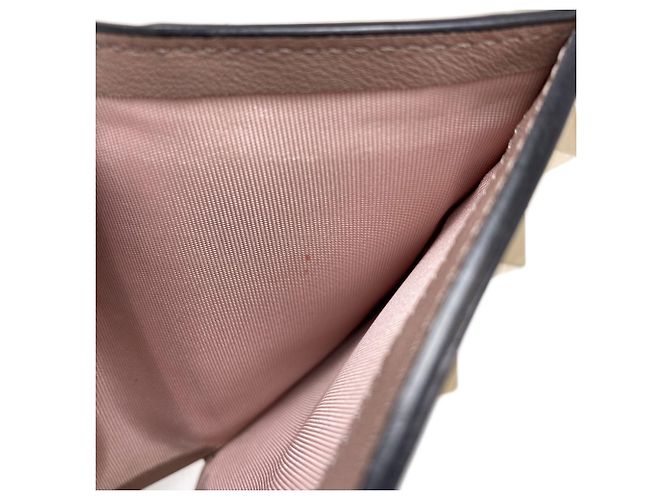 Cartera de cuero bi-fold Rockstud para mujer Valentino Beige - vista 9