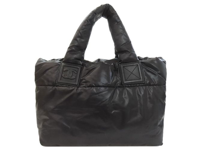 Borsa Tote Chanel Coco Cocoon in nylon nero - vista 2