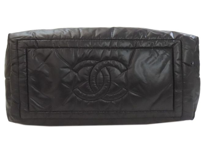 Borsa Tote Chanel Coco Cocoon in nylon nero - vista 4