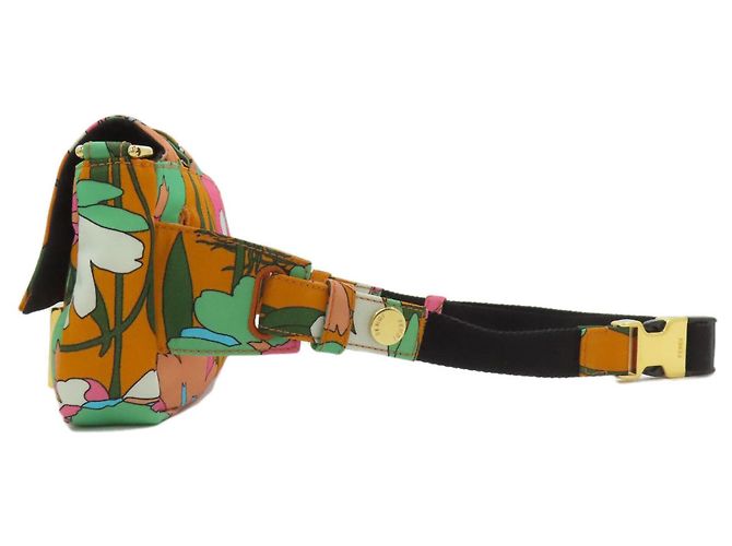 Borsa a tracolla 2-Way Fendi Mamma Bucket Arancione - vista 3