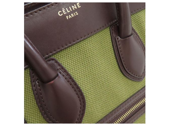 Céline Celine Luggage Micro Handbag Braun Khaki - Ansicht 15
