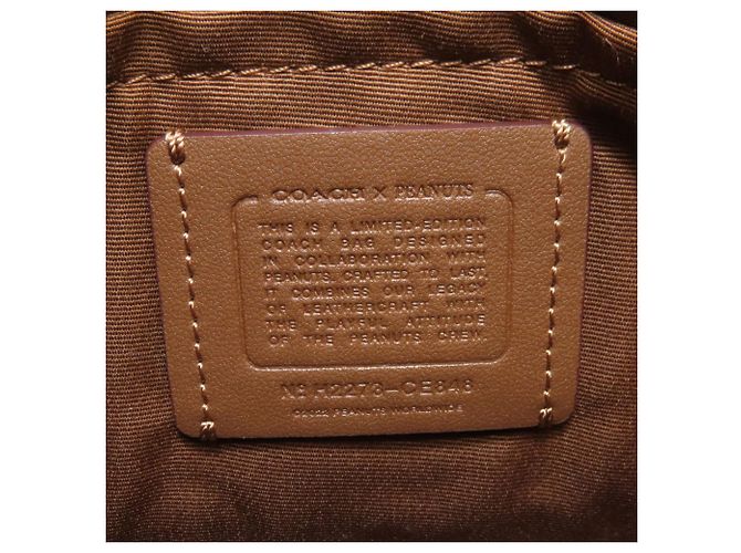 Borsa Tote Coach CE848 Terri Peanuts Collaboration Marrone - vista 6