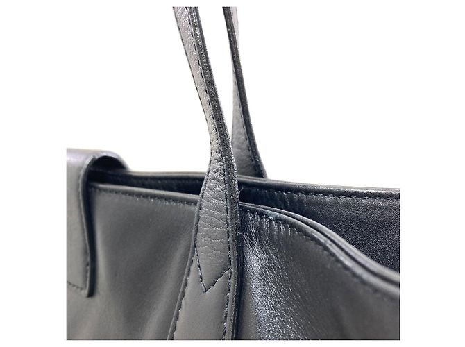 Borsa Tote Chanel Logo Nera in Pelle di Vitello Nero - vista 17
